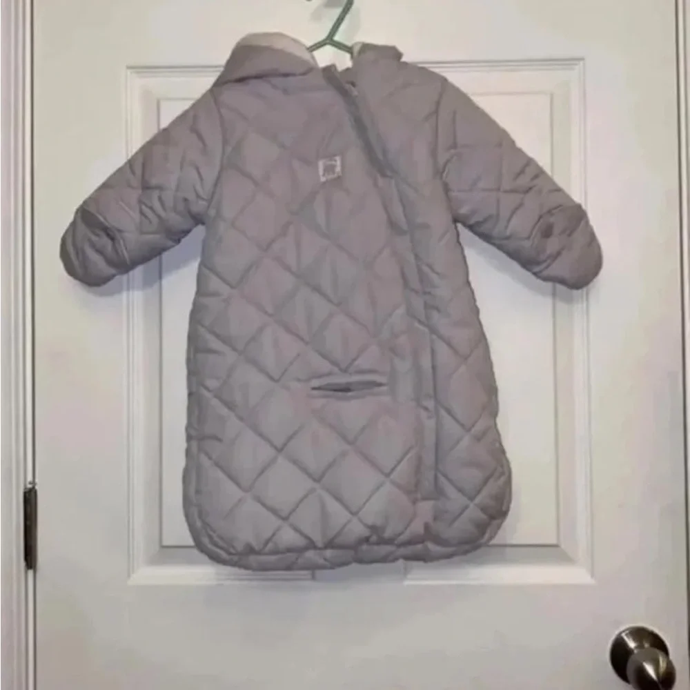 Carter’s Baby Girls’ Snowsuit, One Size, Gray – 100% Polyester Cuddly & cute